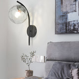 Nordic Glass Globe LED Wall Sconce Plug In Modern Indoor Wall Light for Living Room Gold