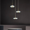 Nordic Gold Circular LED Pendant Light Modern Copper and Acrylic Hanging Ceiling Lamp