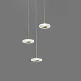 Nordic Gold Circular LED Pendant Light Modern Copper and Acrylic Hanging Ceiling Lamp
