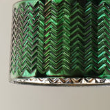 Nordic Green Glass Pendant Light with Copper Base Retro Emerald Hanging Lamp for Dining Room