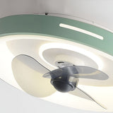 Silent Inverter Ceiling Fan with Dimmable LED Light Ultra Thin Flush Mount Fixture for Bedroom