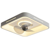 Silent Inverter Ceiling Fan with Dimmable LED Light Ultra Thin Flush Mount Fixture for Bedroom