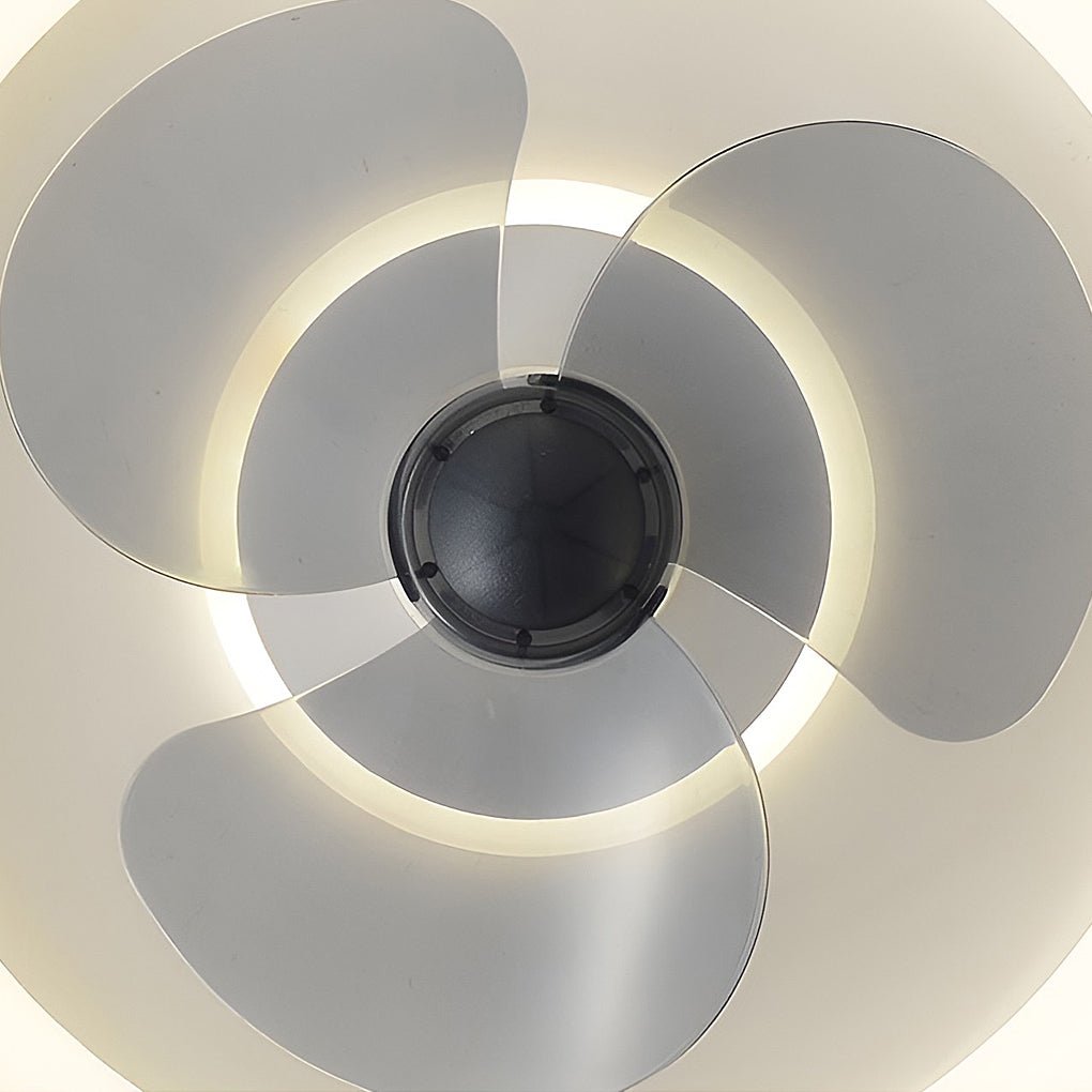 Silent Inverter Ceiling Fan with Dimmable LED Light Ultra Thin Flush Mount Fixture for Bedroom
