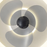 Silent Inverter Ceiling Fan with Dimmable LED Light Ultra Thin Flush Mount Fixture for Bedroom