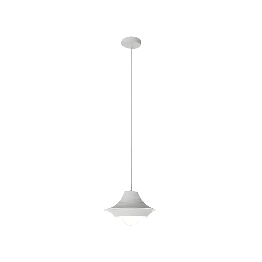Nordic Iron Hat Pendant Light Modern Striped 3 Step Dimming Ceiling Hanging Lamp