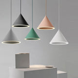 Nordic Minimalist Conical LED Pendant Light Colorful Macaron Kitchen Island Hanging Lamp