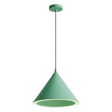 Nordic Minimalist Conical LED Pendant Light Colorful Macaron Kitchen Island Hanging Lamp