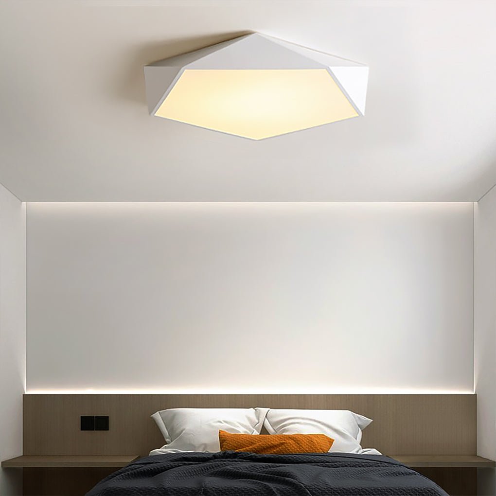 Modern Nordic Geometric LED Ceiling Light Ultra Thin Dimmable Flush Mount Fixture
