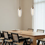 Nordic Modern Glass Jar Pendant Light with Copper Finish for Dining Room and Bar