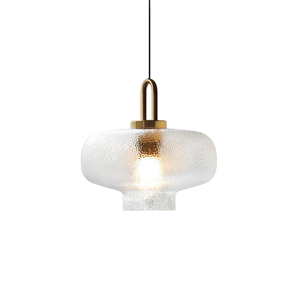 Nordic Modern Glass Jar Pendant Light with Copper Finish for Dining Room and Bar