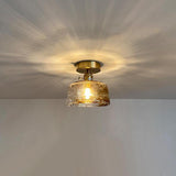 Nordic Modern Glass Lantern Pendant Light Electroplated LED Ceiling Hanging Lamp for Dining Room