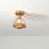 Nordic Modern Glass Lantern Pendant Light Electroplated LED Ceiling Hanging Lamp for Dining Room