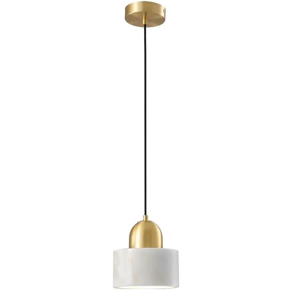 Nordic Modern Marble Mini Pendant Light Geometric Metal Globe Hanging Fixture for Dining Room
