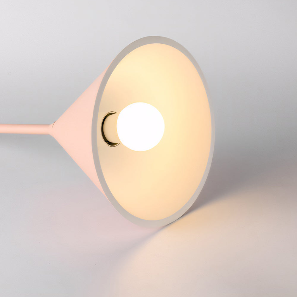 Nordic Modern Pink Resin Geometric Pendant Light Single Light Arc Hanging Ceiling Lamp for Bedroom
