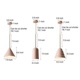 Nordic Modern Pink Resin Geometric Pendant Light Single Light Arc Hanging Ceiling Lamp for Bedroom