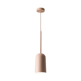 Nordic Modern Pink Resin Geometric Pendant Light Single Light Arc Hanging Ceiling Lamp for Bedroom