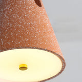 Nordic Resin Cone Pendant Light with Adjustable Head and 3 Color Temperature Dimming