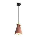 Nordic Resin Cone Pendant Light with Adjustable Head and 3 Color Temperature Dimming