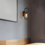 Nordic Retro Wood Base Glass Wall Lamp with 3 Color Temperature Dimming LED Sconce