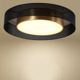 Modern Round Dimmable LED Ceiling Light with Remote Control Nordic Flush Mount Lamp 18 Inch