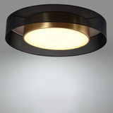 Modern Round Dimmable LED Ceiling Light with Remote Control Nordic Flush Mount Lamp 18 Inch