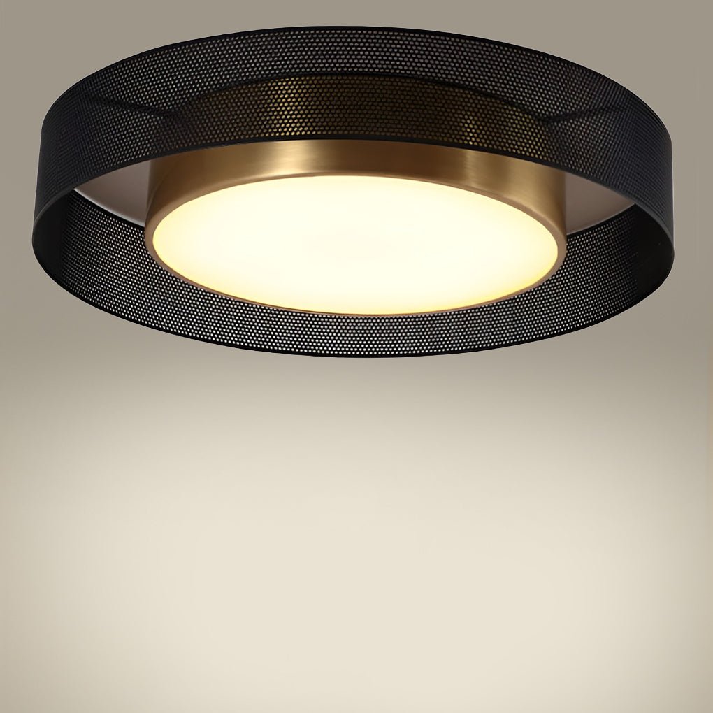 Modern Round Dimmable LED Ceiling Light with Remote Control Nordic Flush Mount Lamp 18 Inch