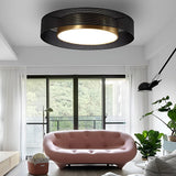 Modern Round Dimmable LED Ceiling Light with Remote Control Nordic Flush Mount Lamp 18 Inch