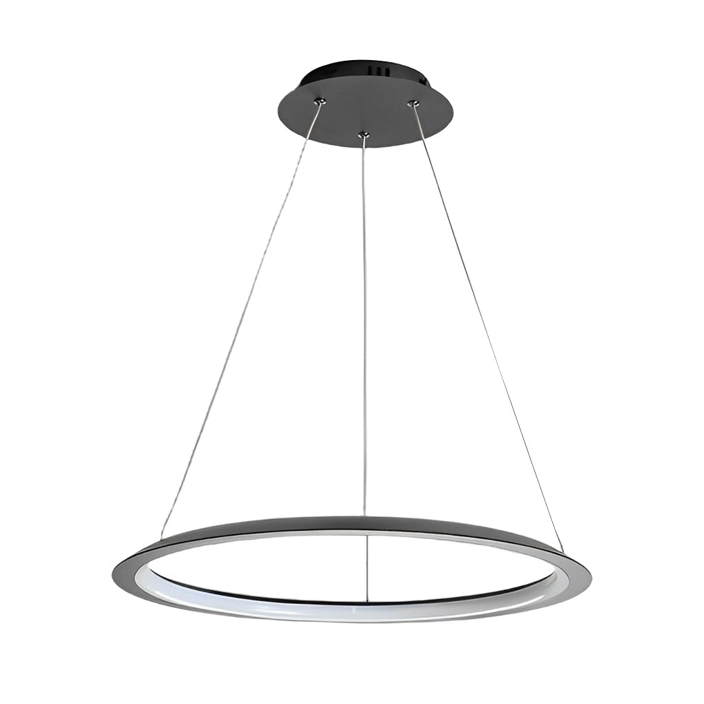 Nordic Round LED Chandelier Modern Stepless Dimming Pendant Lamp for Dining and Living Rooms
