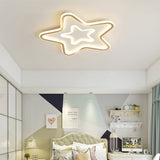 Modern Star Shaped LED Flush Mount Ceiling Light for Kids Bedroom and Nursery
