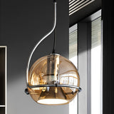 Nordic Spherical Glass Pendant Light Creative Modern Hanging Lamp for Bedroom and Kitchen Island