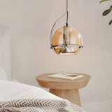 Nordic Spherical Glass Pendant Light Creative Modern Hanging Lamp for Bedroom and Kitchen Island