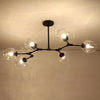 Nordic Sputnik Chandelier 6 Light Blown Glass Modern Ceiling Light Fixture for Living Room