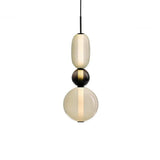Nordic Stained Glass LED Pendant Light Modern Colorful Hanging Lamp for Kitchen Island Dining Room and Bedroom
