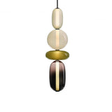 Nordic Stained Glass LED Pendant Light Modern Colorful Hanging Lamp for Kitchen Island Dining Room and Bedroom