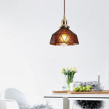Nordic Style Glass Pendant Light Fixture for Living Room Kitchen and Dining Area