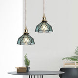 Nordic Style Glass Pendant Light Fixture for Living Room Kitchen and Dining Area