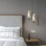 Nordic Style Long Oval Glass LED Pendant Light Hanging Lamp for Kitchen Island and Dining Room
