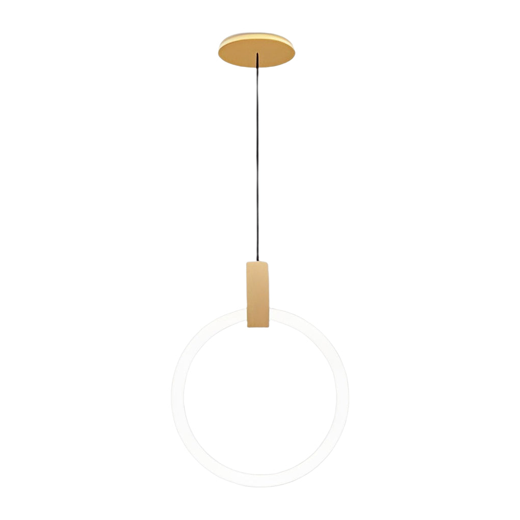 Nordic Style Modern Circular Ring LED Chandelier Dimmable Large Stairwell Pendant Lighting