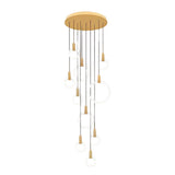 Nordic Style Modern Circular Ring LED Chandelier Dimmable Large Stairwell Pendant Lighting