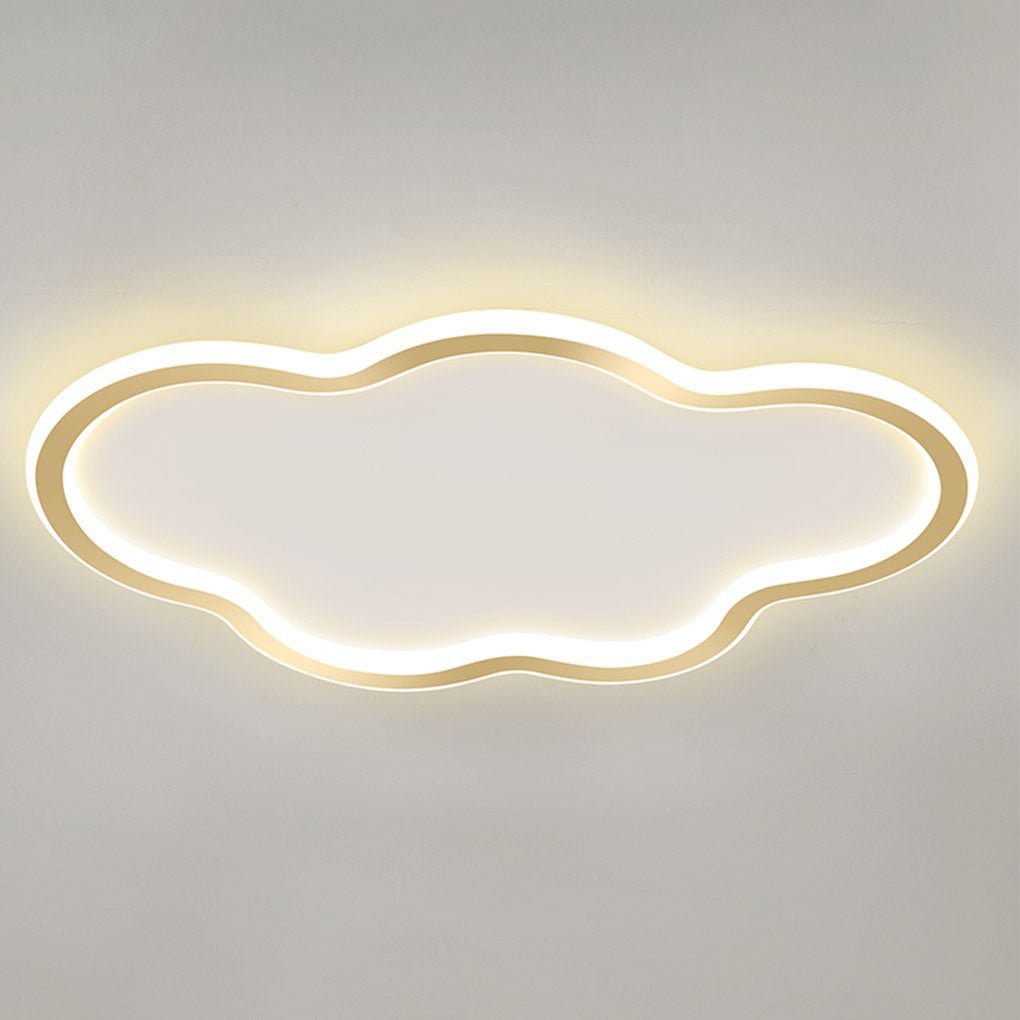 Modern Gold Arc Cloud LED Ceiling Light for Kids Bedroom and Minimalist Home Decor