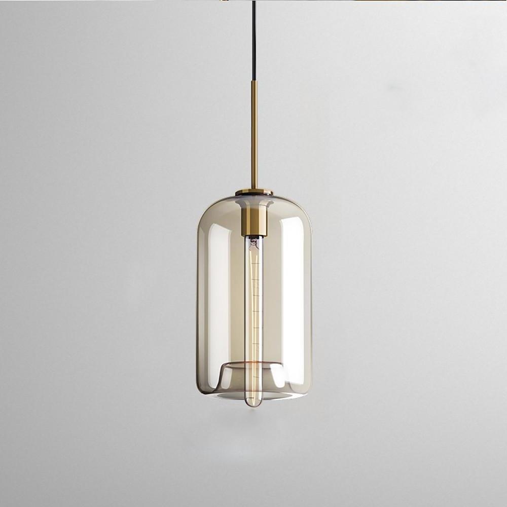 Nordic Vintage Electroplated Glass Pendant Light LED Hanging Chandelier for Kitchen Island and Dining Room