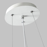 Nordic White Flower Petal LED Pendant Light Dimmable Three Step Color Ceiling Chandelier