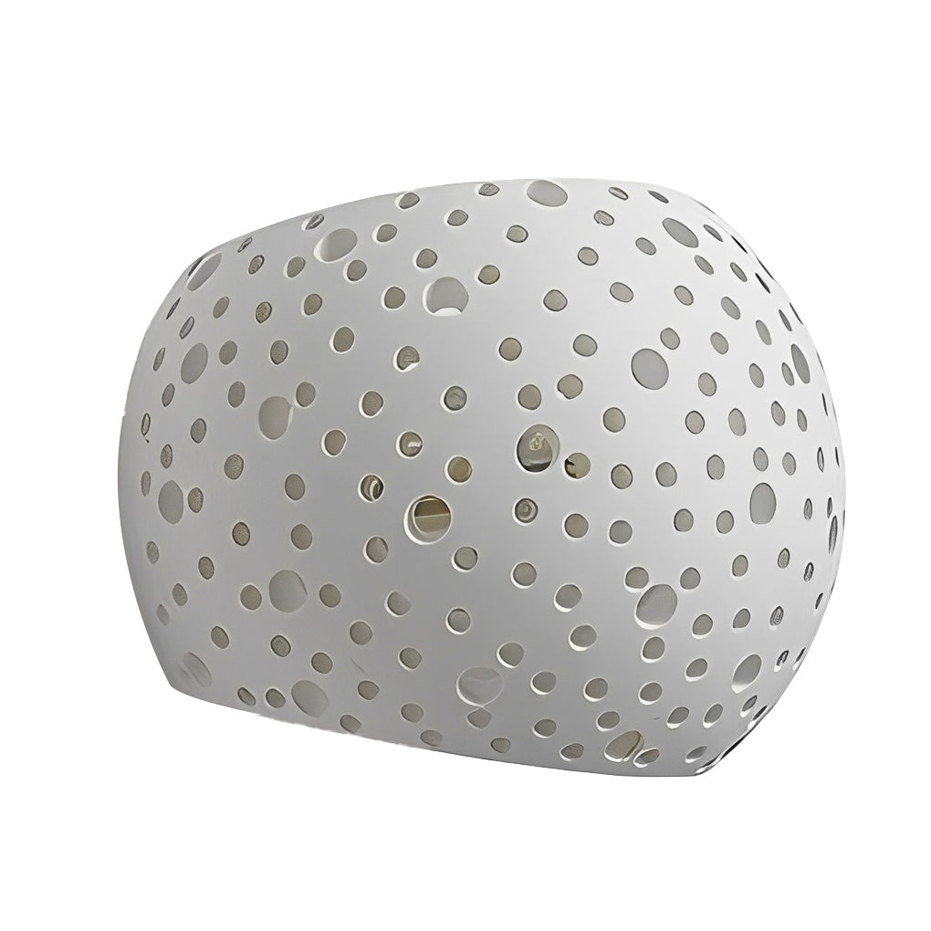 Nordic White Hollow LED Wall Lamp Modern Up and Down Lighting Gypsum Sconce for Living Room