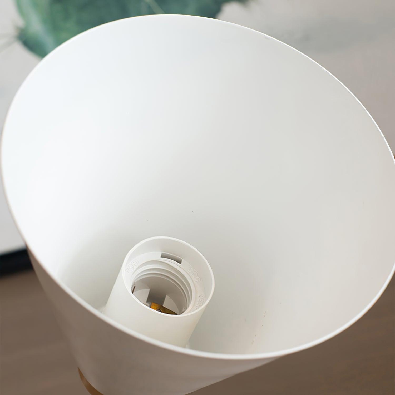 Nordic Wooden Wall Sconce Set with Cone Iron Shade and Modern Metal Accents