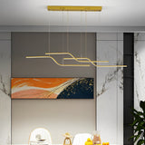 Nordic Z Shape Smart LED Chandelier Dimmable Pendant Light for Modern Dining Room and Bar