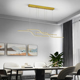 Nordic Z Shape Smart LED Chandelier Dimmable Pendant Light for Modern Dining Room and Bar