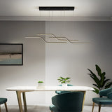 Nordic Z Shape Smart LED Chandelier Dimmable Pendant Light for Modern Dining Room and Bar