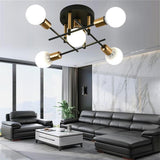 Geometric Nordic Semi Flush Mount Ceiling Light 5 Light Metal Artistic Fixture for Modern Home Lighting