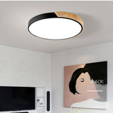 Modern Round LED Flush Mount Ceiling Light Nordic Minimalist 16 Inch Circular Lamp for Bedroom Living Room