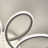 Modern Flower Shaped Dimmable LED Flush Mount Ceiling Light in White Finish for Home
